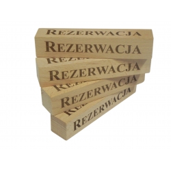 Tabliczka drewniana rezerwacja